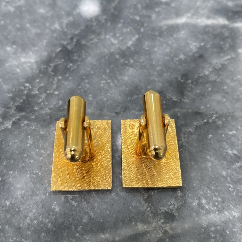 Artisan Gold Rectangular Cufflinks - image 3